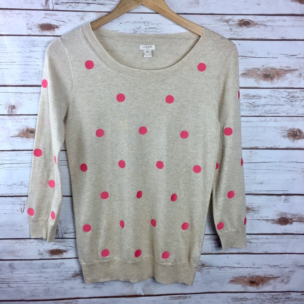 J Crew Factory Embroidered Dot Pullover